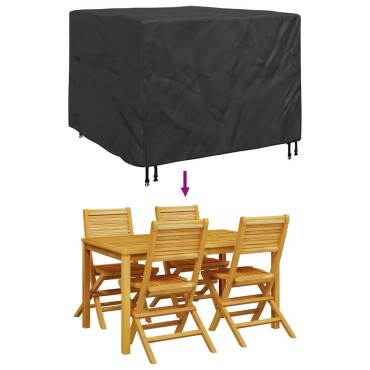vidaXL Κάλυμμα επίπλων Μαύρο 125x125x74cm Υφασμα Oxford 210D 1 τεμ.