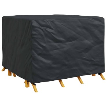 vidaXL Κάλυμμα επίπλων Μαύρο 135x135x90cm Υφασμα Oxford 210D 1 τεμ.