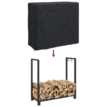 vidaXL Κάλυμμα για ξυλιέρα 61x122x106cm Υφασμα Oxford 210D Μαύρο 1 τεμ.