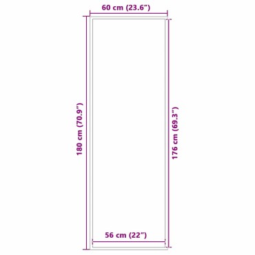 vidaXL Χαλάκι Εξώπορτας Μαύρο 60 x 180 cm Πολυπροπυλένιο