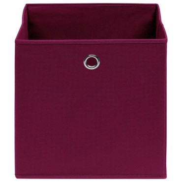 vidaXL Κουτιά Αποθήκευσης 10τεμ Σκ Κόκκινα 28x28x28εκ Ύφασμα Non-woven