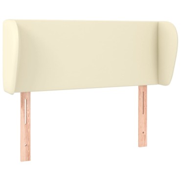 vidaXL Κεφαλάρι με Πτερύγια Κρεμ 83x23x78/88cm Συνθετικό Δέρμα 1 τεμ.