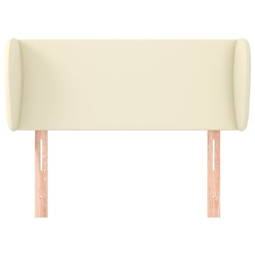 vidaXL Κεφαλάρι με Πτερύγια Κρεμ 83x23x78/88cm Συνθετικό Δέρμα 1 τεμ.