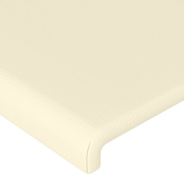 vidaXL Κεφαλάρι με Πτερύγια Κρεμ 83x23x78/88cm Συνθετικό Δέρμα 1 τεμ.