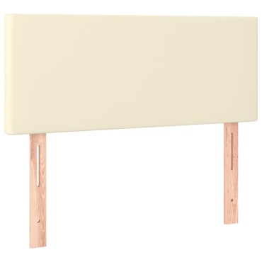 vidaXL Κεφαλάρι Κρεβατιού Κρεμ 80x5x78/88cm από Συνθετικό Δέρμα 1 τεμ.