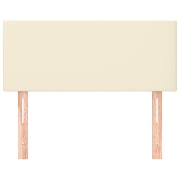 vidaXL Κεφαλάρι Κρεβατιού Κρεμ 80x5x78/88cm από Συνθετικό Δέρμα 1 τεμ.