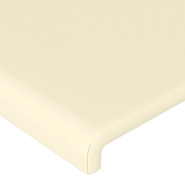 vidaXL Κεφαλάρι Κρεβατιού Κρεμ 80x5x78/88cm από Συνθετικό Δέρμα 1 τεμ.
