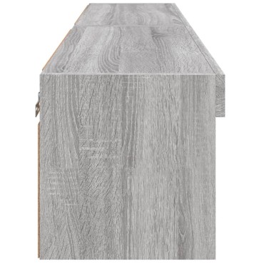 vidaXL Έπιπλα Τηλεόρασης με LED 2 τεμ. Γκρι Sonoma 60x30x30cm