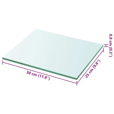 vidaXL Ράφι Πάνελ Διάφανο 30x25cm Γυάλινο 1 τεμ.