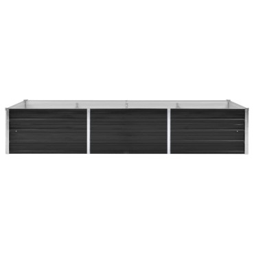 vidaXL Ζαρντινιέρα Υπερυψωμένη Ανθρακί 240x80x45 εκ. Γαλβαν. Χάλυβας