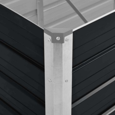 vidaXL Ζαρντινιέρα Υπερυψωμένη Ανθρακί 240x80x45 εκ. Γαλβαν. Χάλυβας