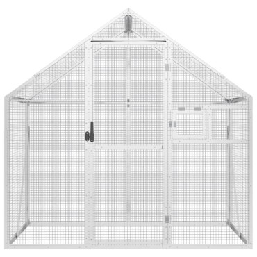 vidaXL Κλουβί Ασημένιο 179 x 100 x 185 εκ. από Αλουμίνιο