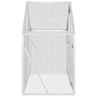 vidaXL Κλουβί Ασημένιο 179 x 100 x 185 εκ. από Αλουμίνιο