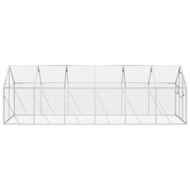 vidaXL Κλουβί Ασημένιο 1,79 x 6 x 1,85 μ. από Αλουμίνιο