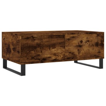 vidaXL Τραπεζάκι Σαλονιού Καπνιστή Δρυς 90x50x36,5cm Επεξεργ. Ξύλο 1 τεμ.