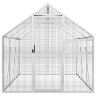 vidaXL Κλουβί Ασημένιο 1,79 x 3 x 1,85 μ. από Αλουμίνιο