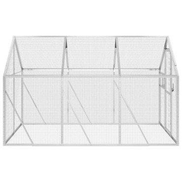 vidaXL Κλουβί Ασημένιο 1,79 x 3 x 1,85 μ. από Αλουμίνιο