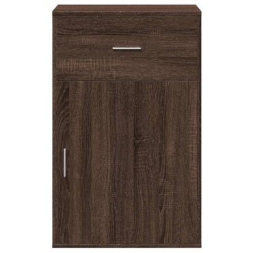 vidaXL Ραφιέρα με Ντουλάπια Καφέ Δρυς 56,5x39x90cm Επεξεργασμένο Ξύλο 1 τεμ.
