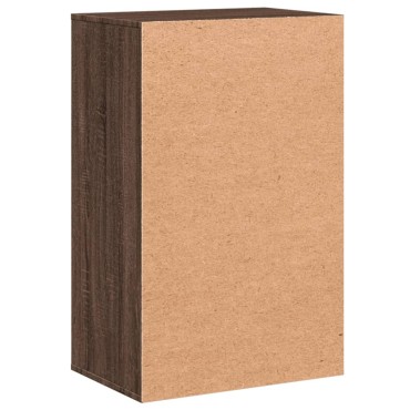 vidaXL Ραφιέρα με Ντουλάπια Καφέ Δρυς 56,5x39x90cm Επεξεργασμένο Ξύλο 1 τεμ.
