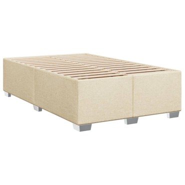 vidaXL Κρεβάτι Boxspring με Στρώμα Κρεμ 80 x 200 εκ. Υφασμάτινο