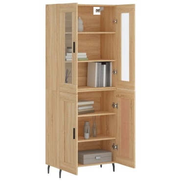 vidaXL Ντουλάπι Sonoma δρυς 69,5x34x180cm από Επεξεργασμένο Ξύλο 1 τεμ.