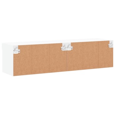 vidaXL Έπιπλα Τηλεόρασης με LED 2 τεμ. Λευκά 60x30x30cm
