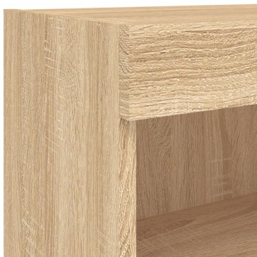 vidaXL Έπιπλα Τηλεόρασης με LED 2 τεμ. Sonoma Δρυς 60x30x30cm