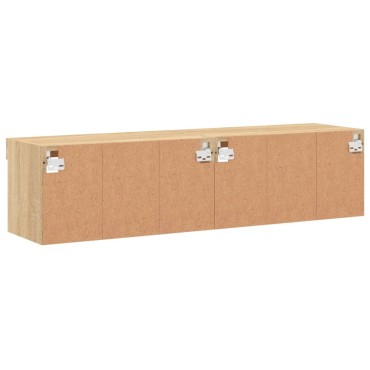 vidaXL Έπιπλα Τηλεόρασης με LED 2 τεμ. Sonoma Δρυς 60x30x30cm