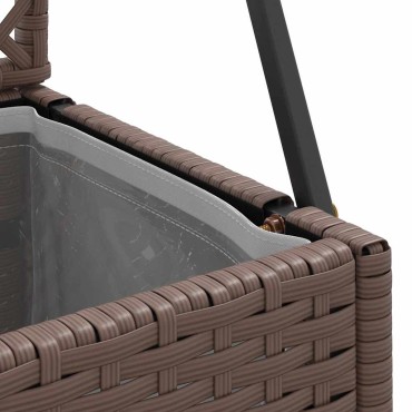 vidaXL Γλάστρα με πέργκολα κήπου Καφέ 70 x 30 x 135 cm Μέταλλο