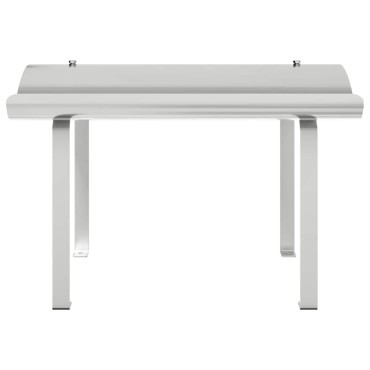 vidaXL Καπέλο τζακιού Ασημί 59,5 x 50 x 36,5 cm Ανοξείδωτο ατσάλι
