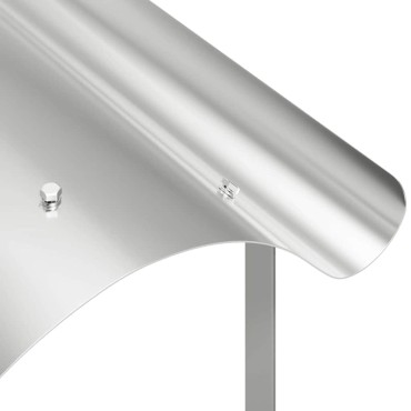vidaXL Καπέλο τζακιού Ασημί 59,5 x 50 x 36,5 cm Ανοξείδωτο ατσάλι