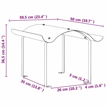 vidaXL Καπέλο τζακιού Ασημί 59,5 x 50 x 36,5 cm Ανοξείδωτο ατσάλι