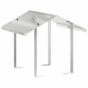 vidaXL Καπνοδόχος Ασημί 40 x 40 x 37,5 εκ Ανοξείδωτο ατσάλι