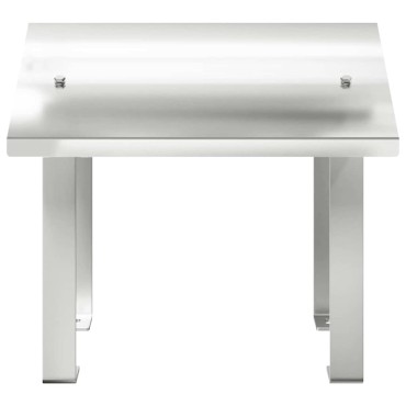 vidaXL Καπνοδόχος Ασημί 40 x 40 x 37,5 εκ Ανοξείδωτο ατσάλι