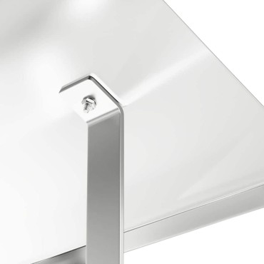 vidaXL Καπνοδόχος Ασημί 50 x 50 x 37 εκ Ανοξείδωτο ατσάλι