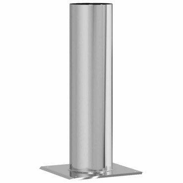vidaXL Επέκταση Κεφαλής Καμινάδας Ασημί 24 x 24 x 50 εκ.