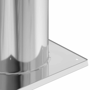 vidaXL Επέκταση Κεφαλής Καμινάδας Ασημί 24 x 24 x 50 εκ.