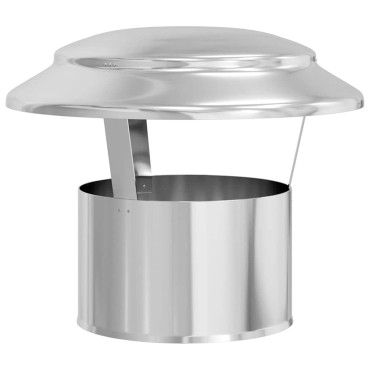 vidaXL Κάλυμμα Βροχής Καμινάδας Ασημί 25 x 25 x 20 εκ.