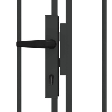 vidaXL Πύλη Φράχτη ASSEN 301 x 200 εκ. Ατσάλι Γκρι Κλειδώσιμο