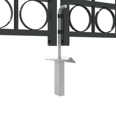 vidaXL Πύλη Φράχτη ASSEN 301 x 200 εκ. Ατσάλι Γκρι Κλειδώσιμο