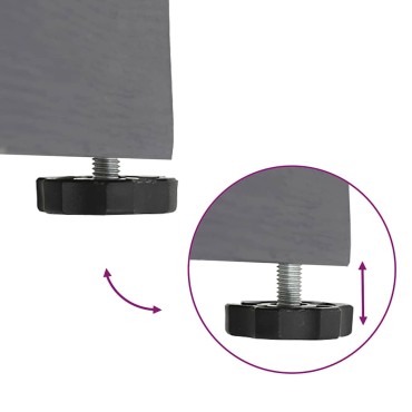 vidaXL Βάση ομπρέλας Σκούρο Γκρι Ξύλινη όψη 45 x 45 x 31,5 εκ.