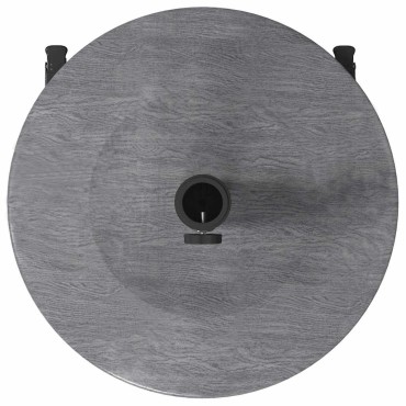 vidaXL Βάση ομπρέλας 24.8 kg Σκούρο Γκρι Ξύλινη όψη Γύρος Ρυθμιζόμενο