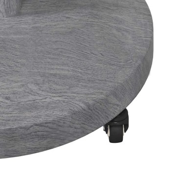 vidaXL Βάση ομπρέλας 24.8 kg Σκούρο Γκρι Ξύλινη όψη Γύρος Ρυθμιζόμενο