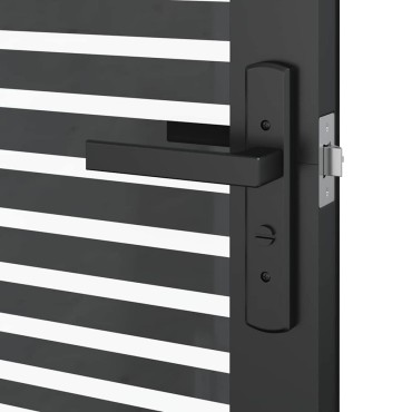 vidaXL Γυάλινη πόρτα 76 x 3,5 x 201,5 εκ Αλουμίνιο Μαύρο