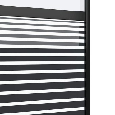 vidaXL Γυάλινη πόρτα 76 x 2 x 205 εκ. Αλουμίνιο Μαύρο