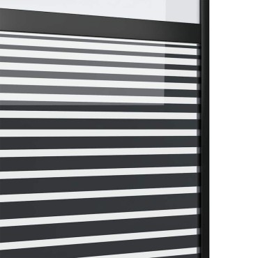 vidaXL Γυάλινη πόρτα Ριγέ Μαύρο 102,5 x 2 x 205 εκ. Αλουμίνιο