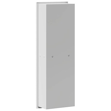 vidaXL Νίτσα Μπάνιου Λευκός 60 x 20 x 9,5 εκ Ανοξείδωτο ατσάλι