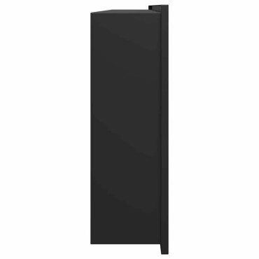 vidaXL Νίτσα Μπάνιου Μαύρο 90 x 30 x 9,5 εκ. Ανοξείδωτο ατσάλι