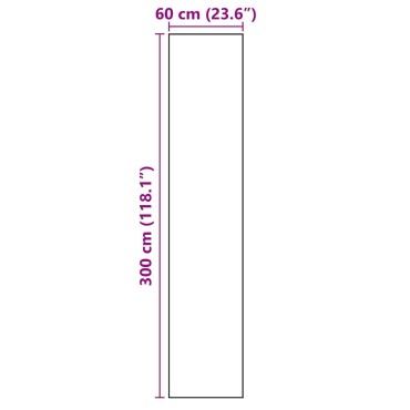 vidaXL Χαλί Κουζίνας Λευκό 300 x 60 εκ Βελούδο