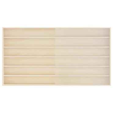 vidaXL Κάθετο Εκθετήριο Τοίχου Μπεζ 100x8,5x54cm Κόντρα πλακέ
